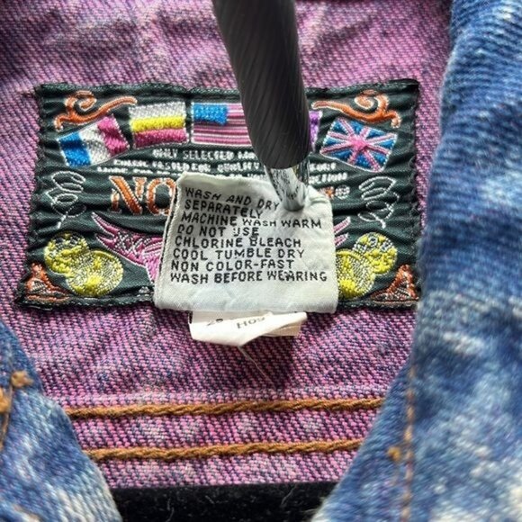 Jordache No Exit Vintage Dead Stock Upcycled Denim Cropped Jacket Size M NWT - Picture 4 of 16